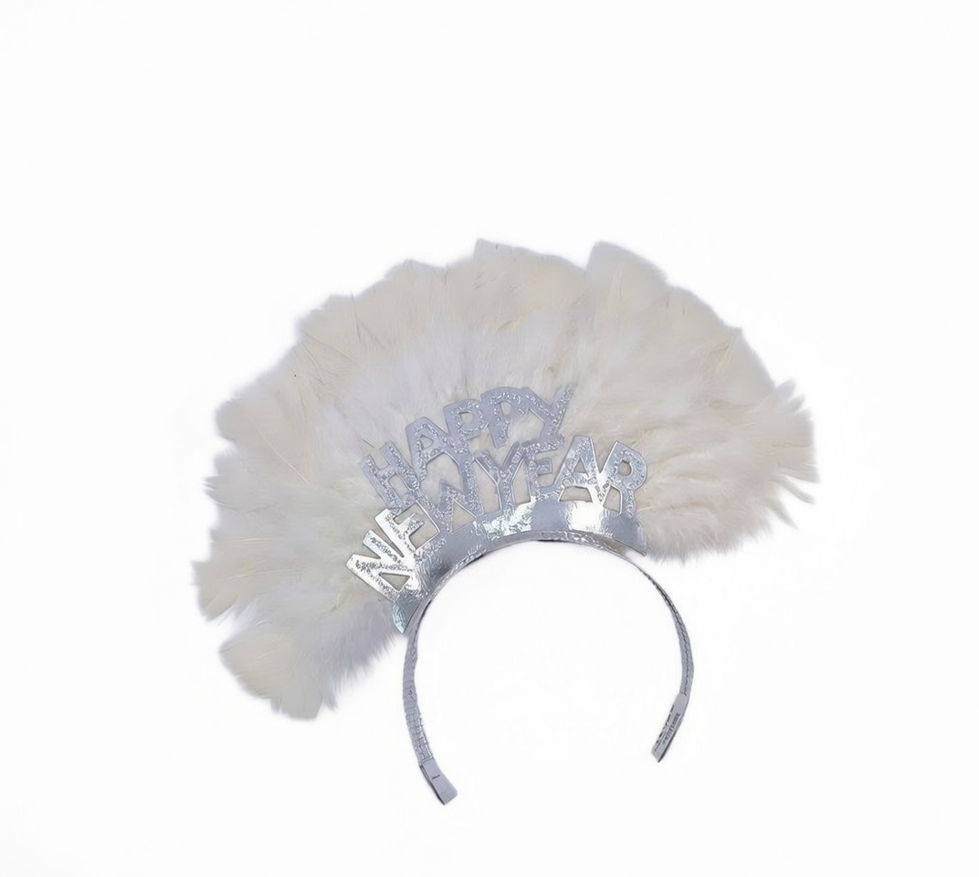 CINTILLO HAPPY NEW YEAR C/PLUMAS