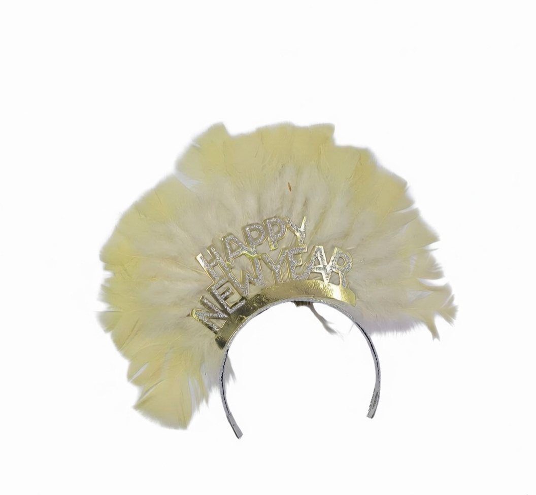 CINTILLO HAPPY NEW YEAR C/PLUMAS