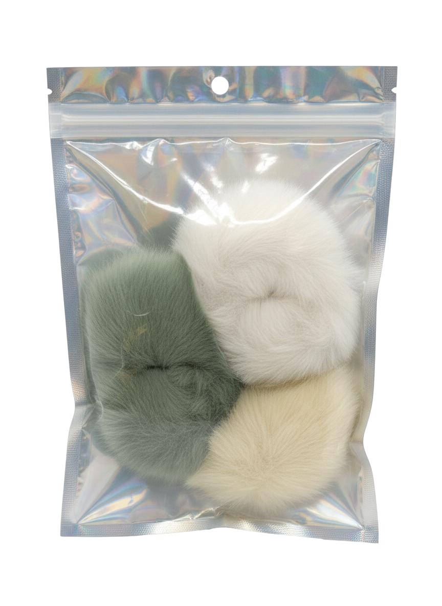SET COLAS PELUCHE PARA CABELLO