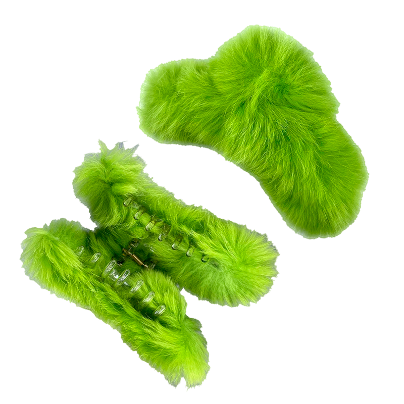 PINZA PELUCHE PARA CABELLO (VERDE)