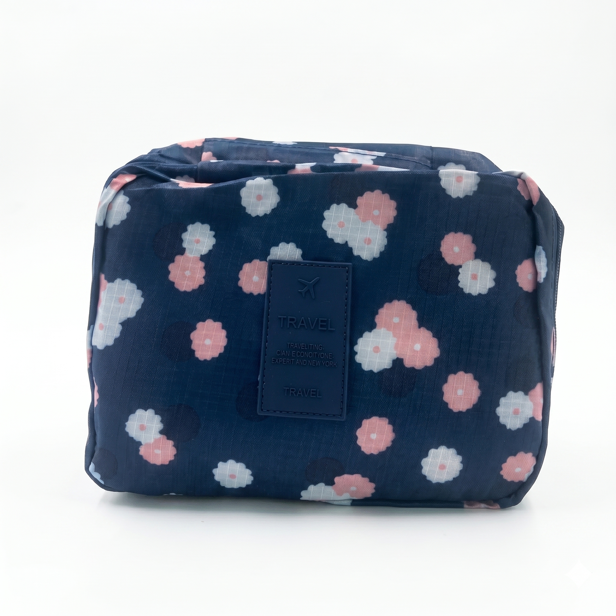 BOLSO ORGANIZADOR VIAJERO ESTAMPADOS (FLORES)(AZUL/MARINO)