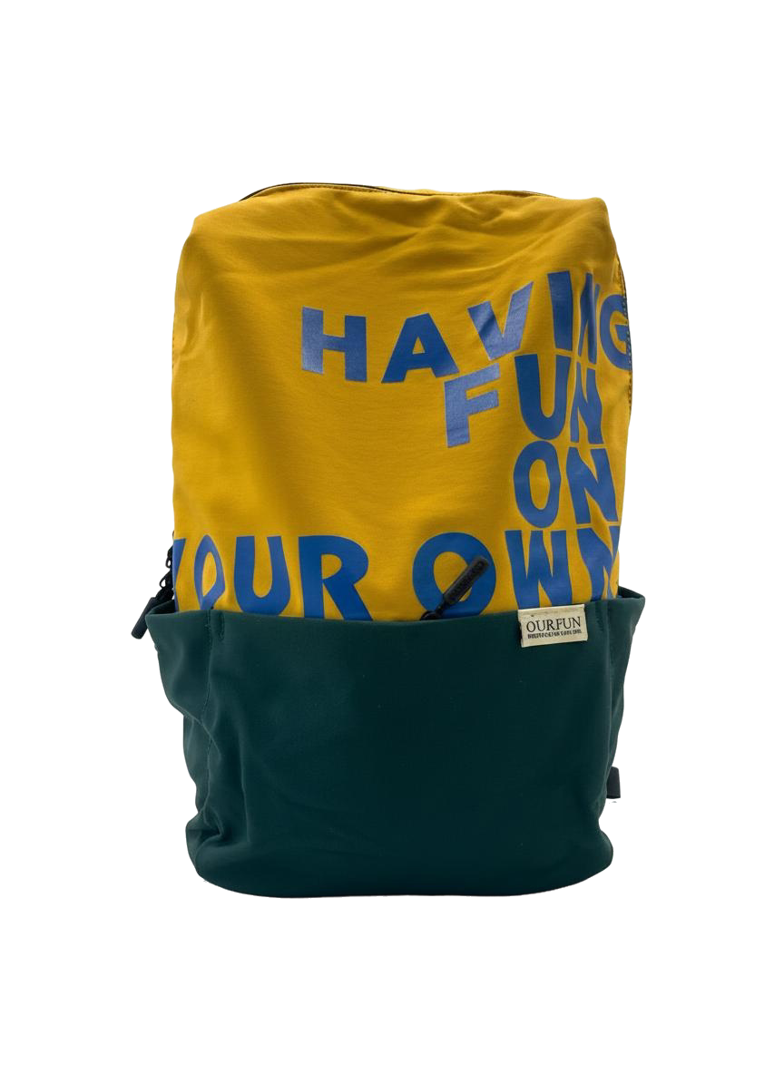 BOLSO OUR FUN ESTAMPADO (AMARILLO/VERDE)