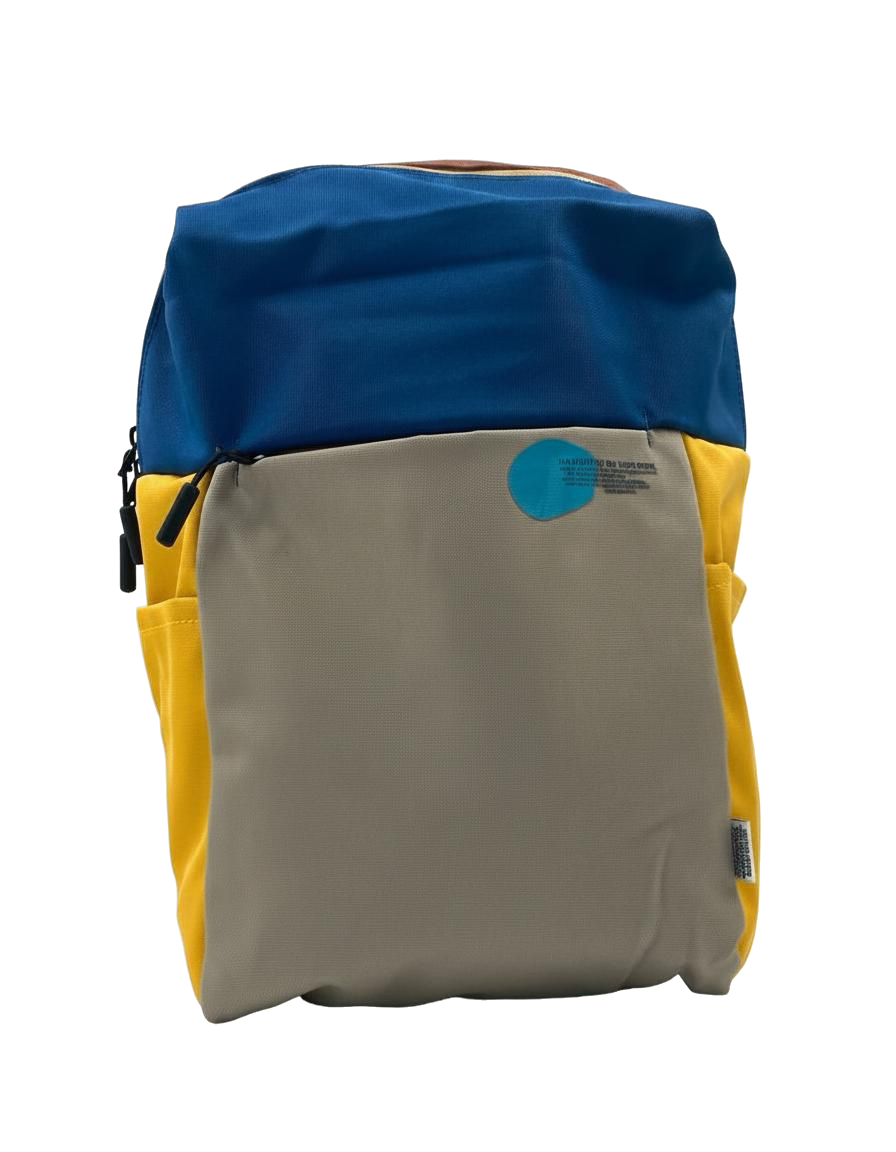 BOLSO OUR FUN TELA GRUESA (AZUL/BEIGE)