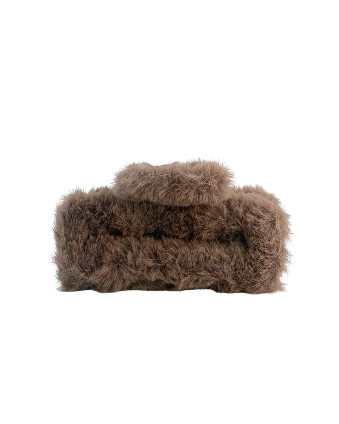 GANCHO PELUDITO RECTANGULAR (MARRON/OSCURO)