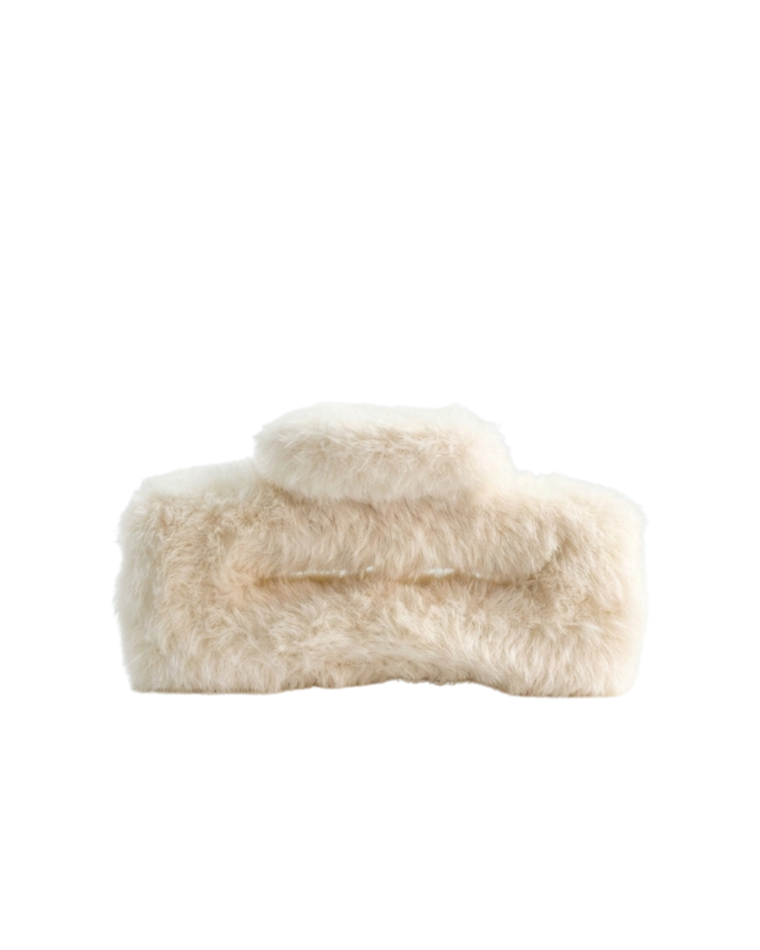 GANCHO PELUDITO RECTANGULAR (CREMA)