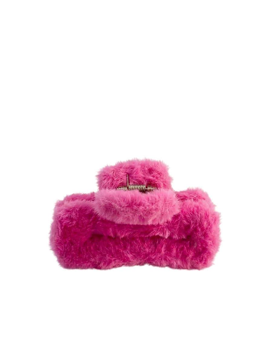 GANCHO PELUDITO RECTANGULAR (ROSADO)