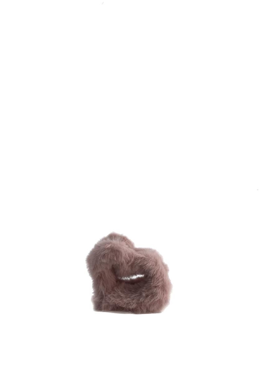 GANCHO PELUDITO CORAZON (ROSA VIEJA)