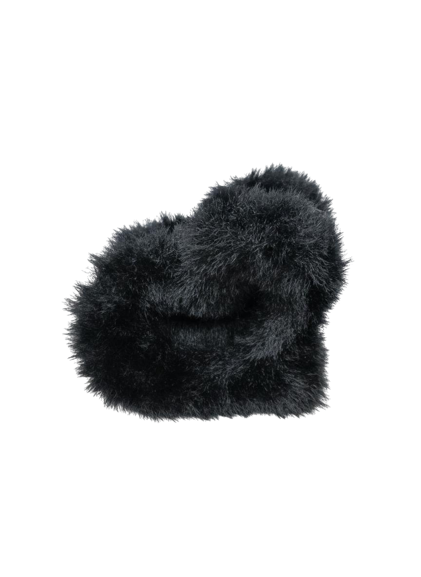 GANCHO PELUDITO CORAZON (NEGRO)