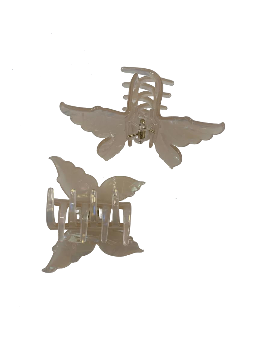 GANCHO NACARADO MARIPOSA (BLANCO)