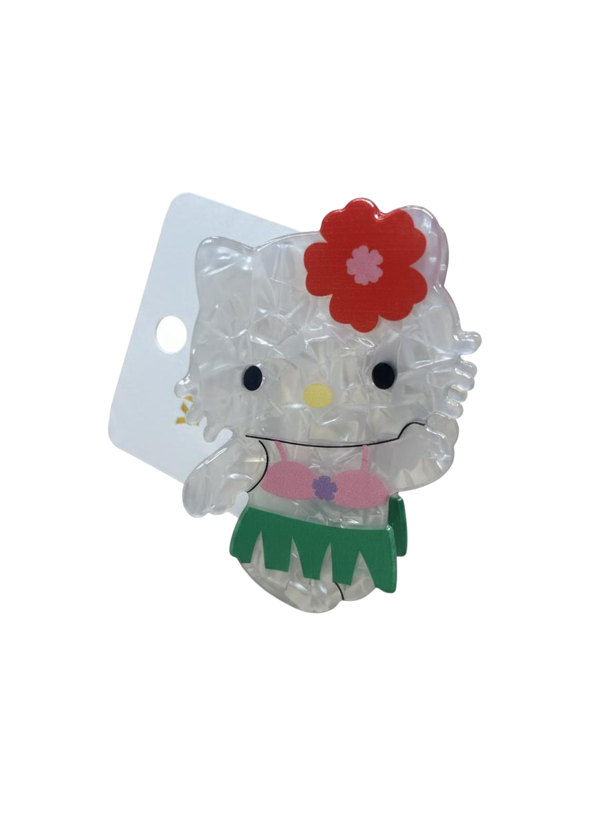 GANCHETA HELLO KITTY VERDE/ROSA