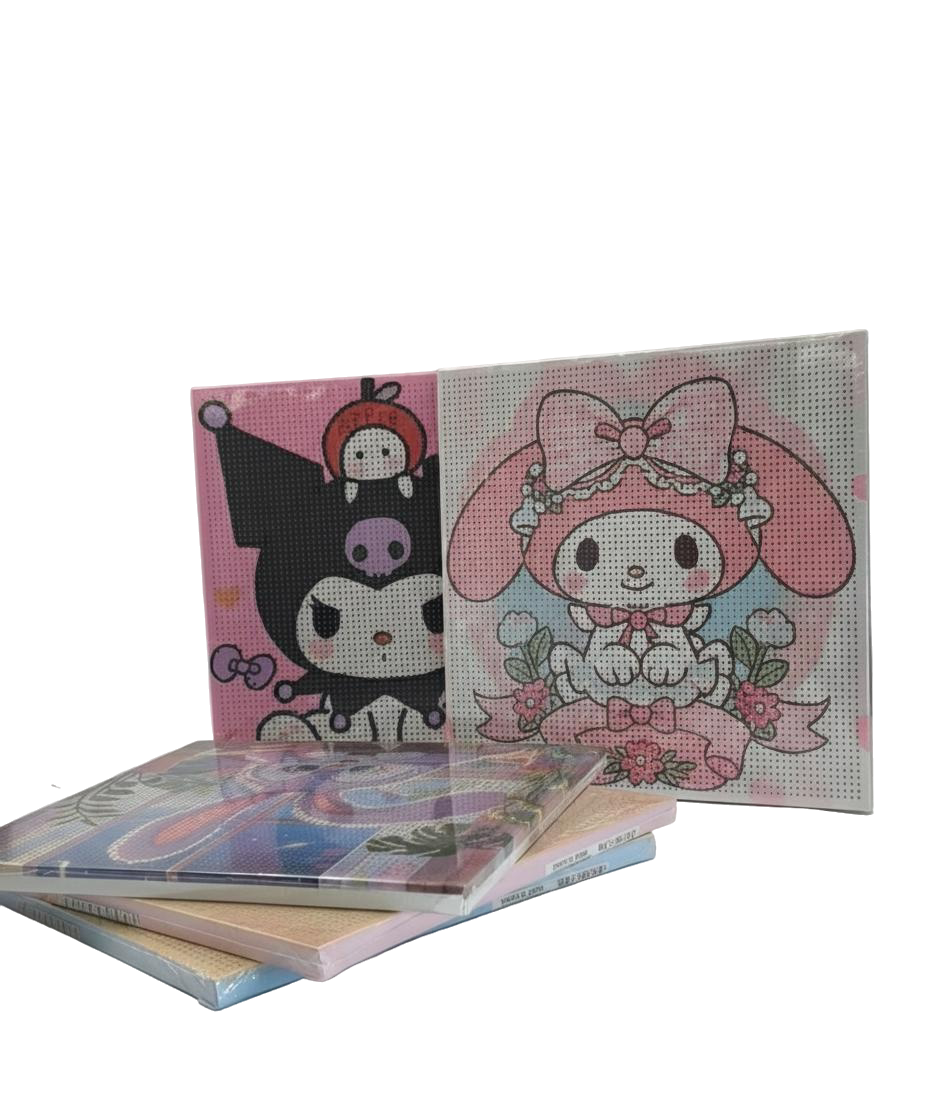 CUADRO DE PUNTILLISMO KUROMI MY MELODY GRANDE