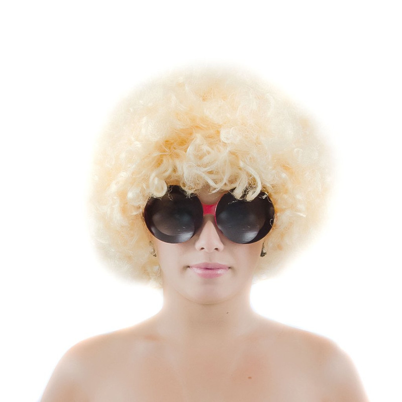 PELUCA AFRO RUBIA ZYM-452A